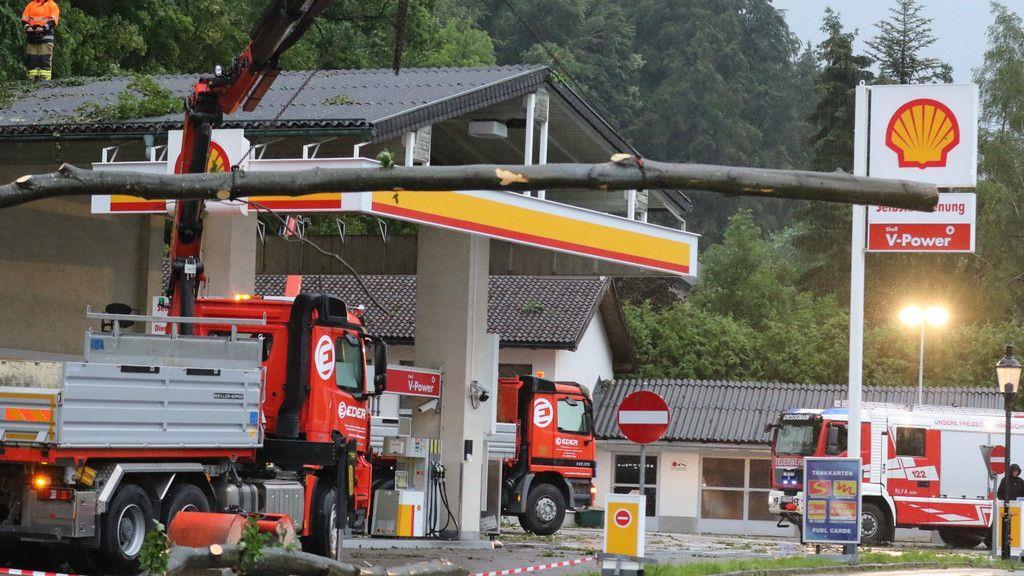 Unwetter in Großgmain
