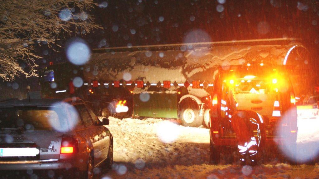 Schneefahrbahn auf B154