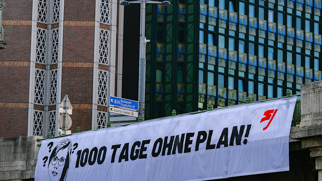 Klimaprotest am Wiener Ring