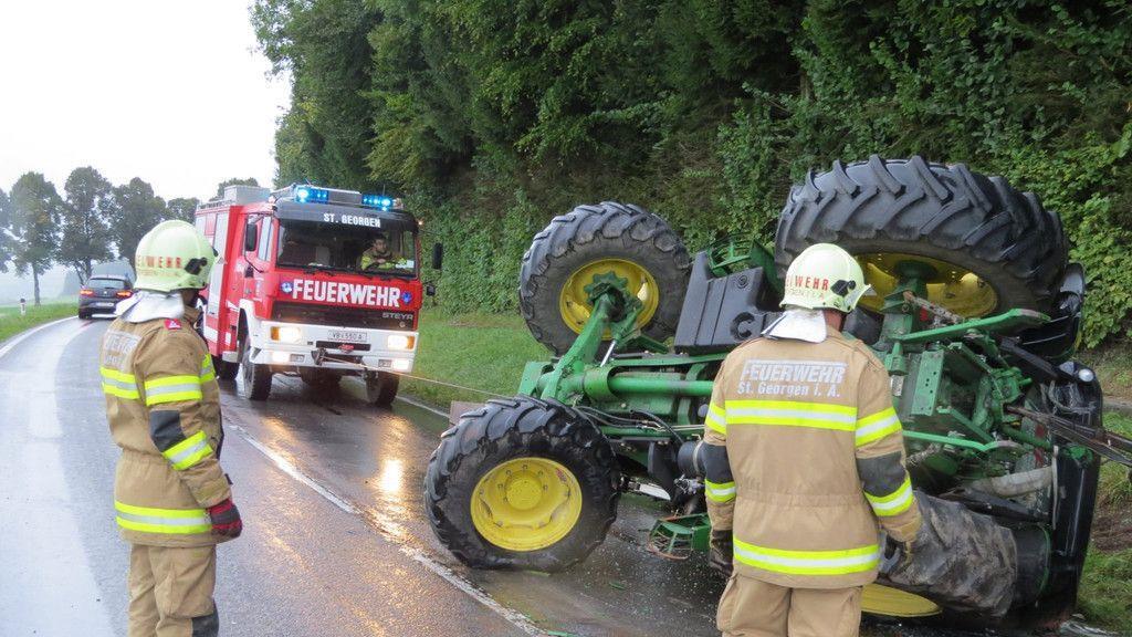 Traktorbergung in St. Georgen