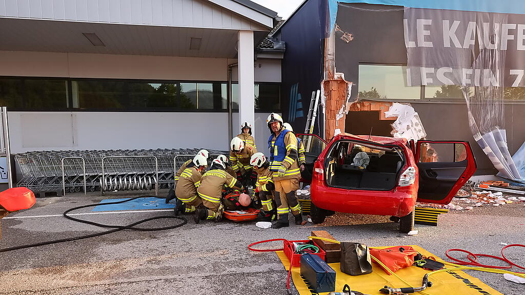 Feuerwehr-Übung in Elsbethen