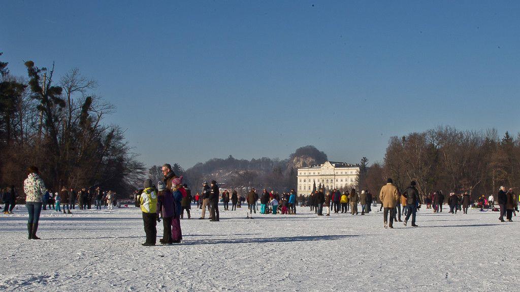 Eislaufen am Lepi-Weiher