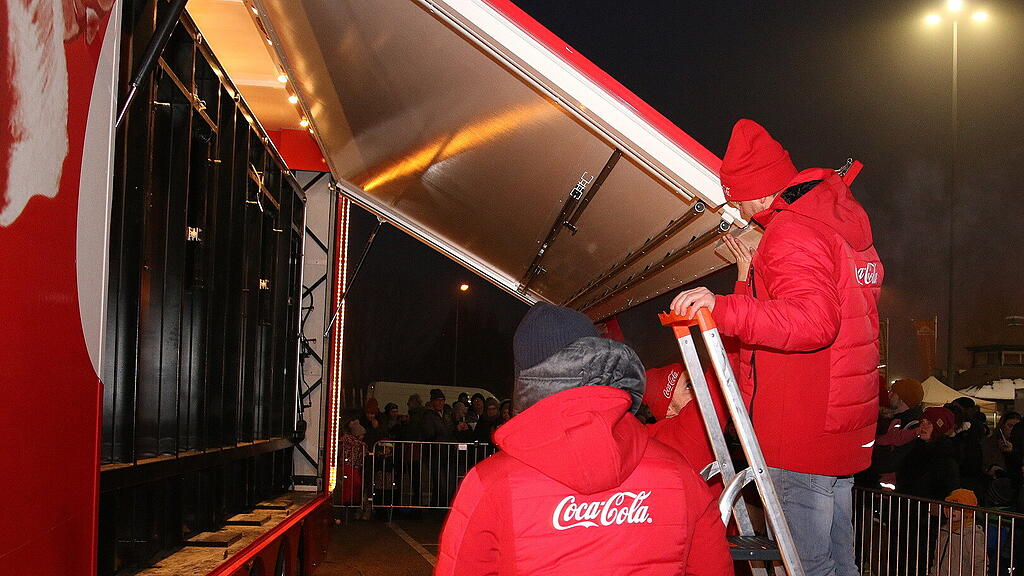 Erstmals Coca-Cola Truck in Oberalm