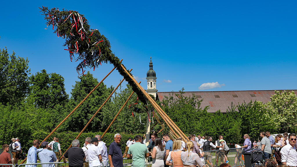 Maibaumaufstellen in Liefering