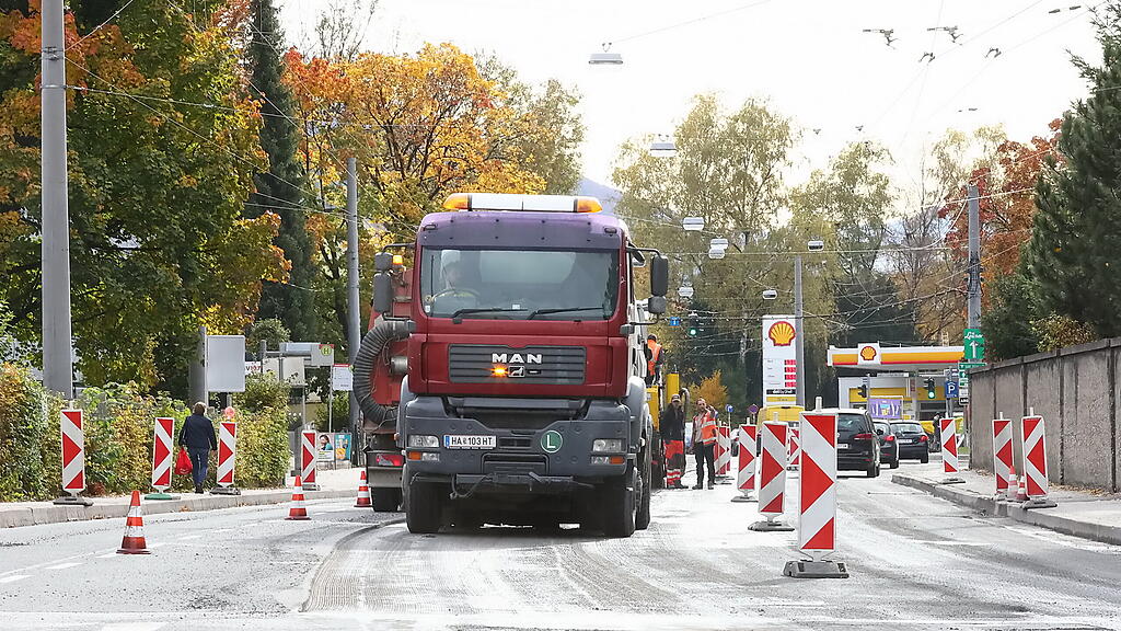 Hellbrunnerstrasse Fahrbahnsanierung