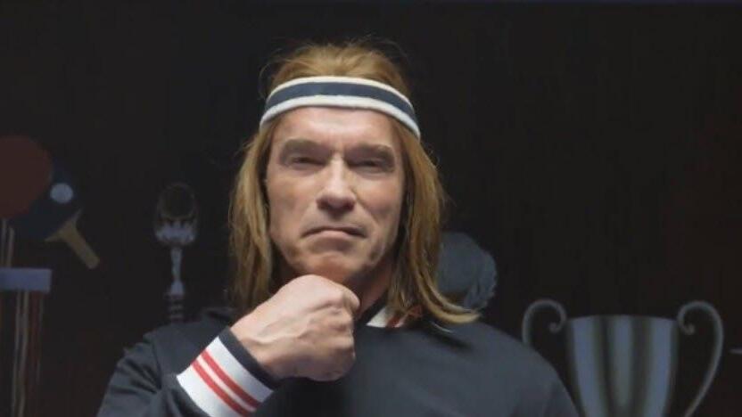 Schwarzenegger erinnert stark an die schwedische Tennis-Legende Björn Borg.