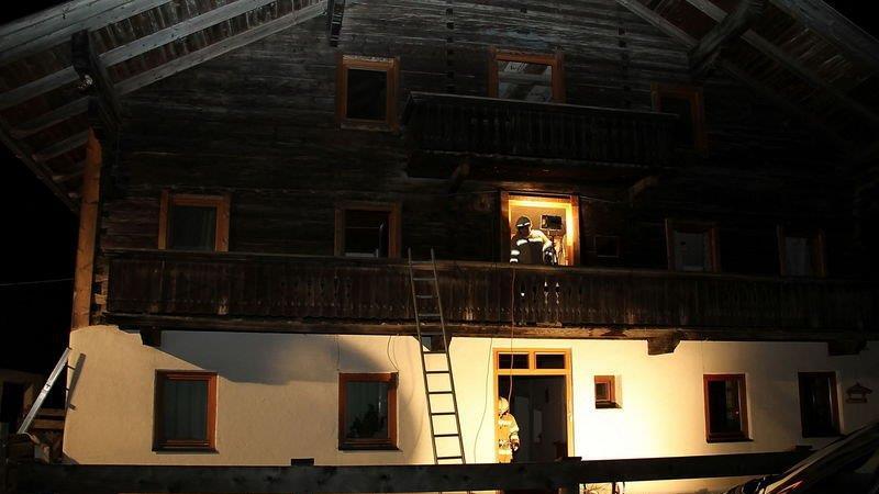 Bauernhaus in Brand