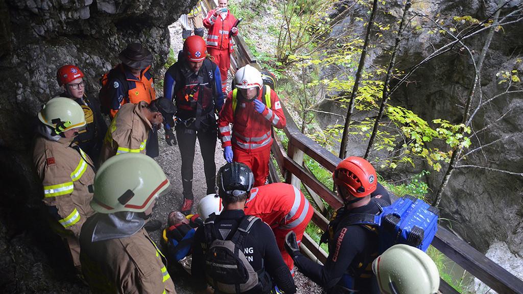 Großübung in der Lammerklamm