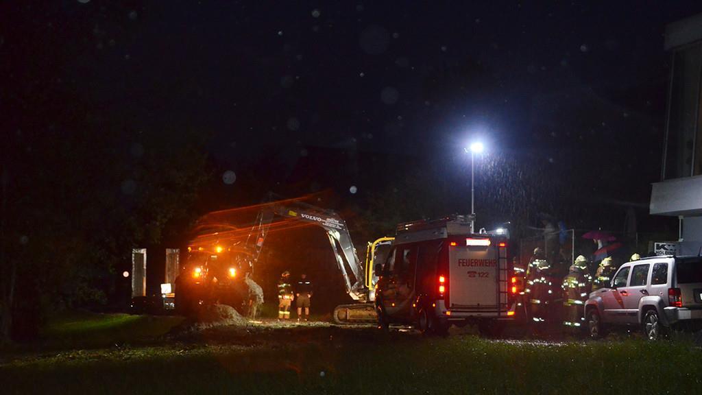Feuerwehren nach Starkregen im Pongau im Einsatz