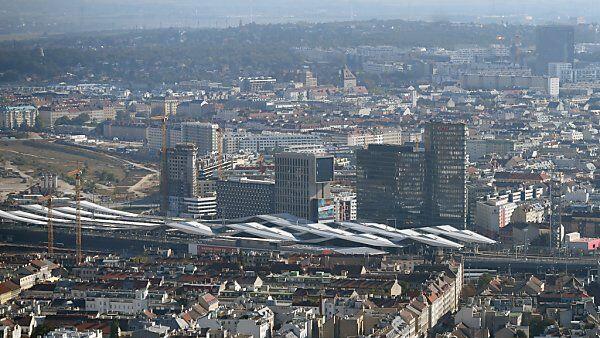 Wiener Hauptbahnhof von oben