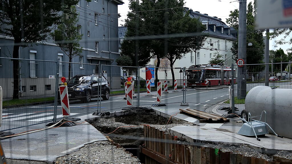 Straßensperren rund um Großbaustelle in Salzburg-Lehen