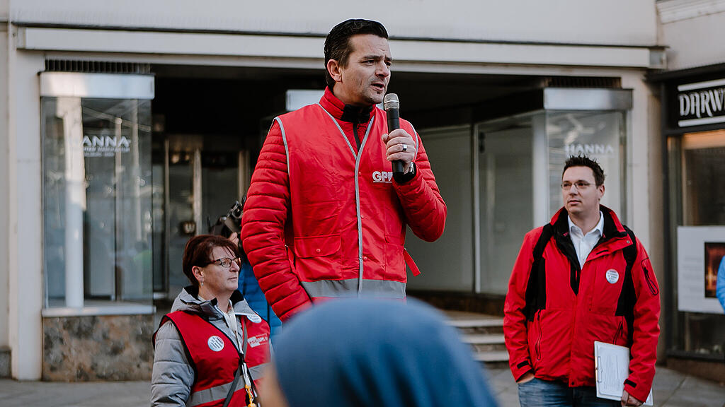 Protestkundgebung GPA-djp Salzburg