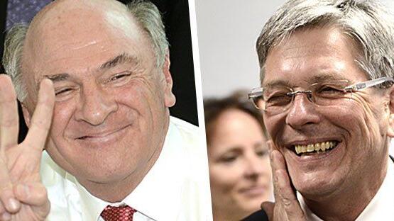 Pröll in Niederösterreich und Kaiser in Kärnten dürfen sich als Sieger der Landtagswahlen feiern lassen.